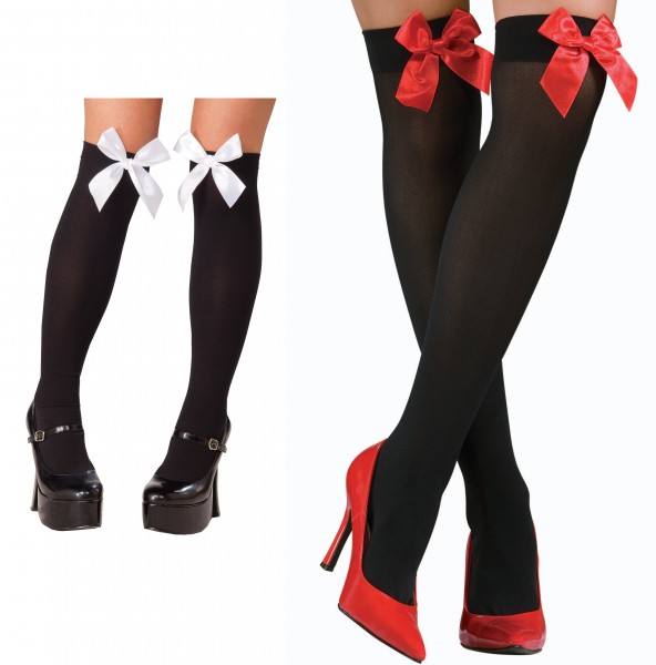 Overknee Strümpfe In Übergröße Kostümaccessoire Weiß-schwarz , Günstige - Foto 14